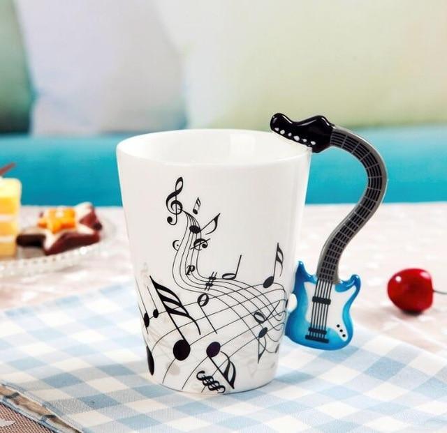 Novelty Guitar Ceramic Mug