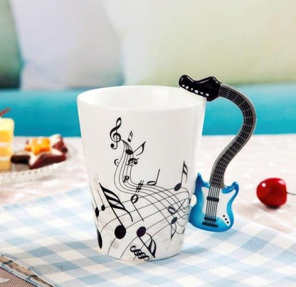 Novelty Guitar Ceramic Mug
