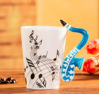 Novelty Guitar Ceramic Mug