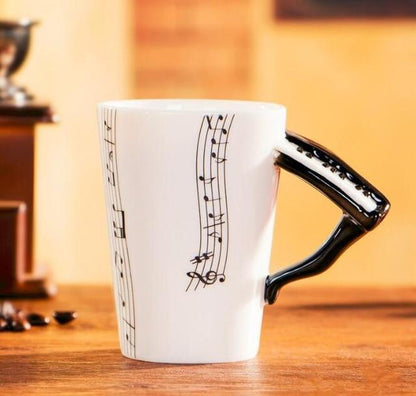 Novelty Guitar Ceramic Mug