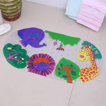 Cute Cartoon Anti-Slip PVC Bath Mats With Sucker For Baby