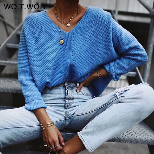 Knit Pullover Long Sleeve Sweater