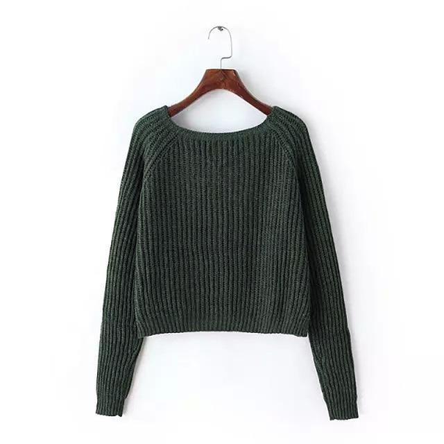 Casual Sexy Women Pullover Sweater