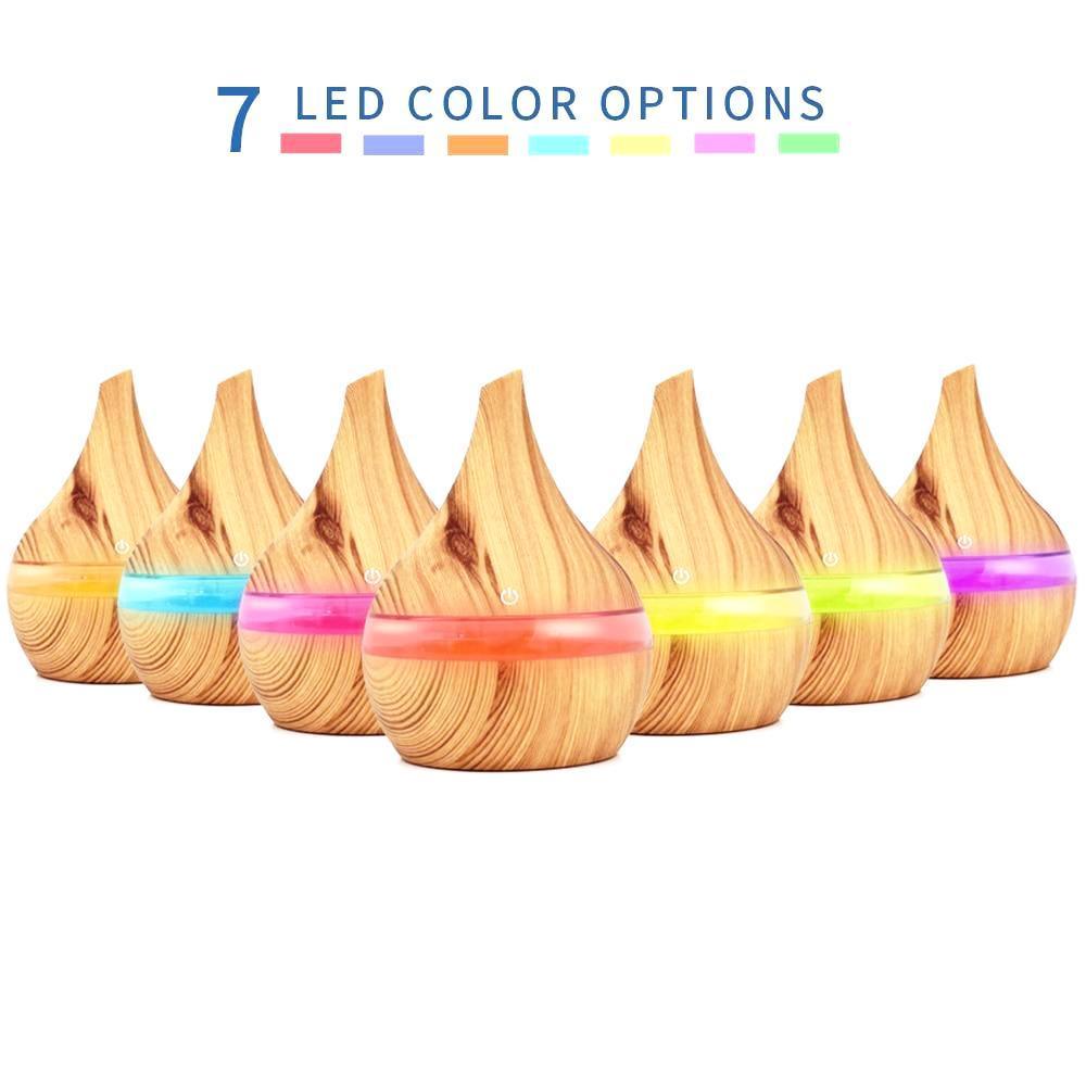 Wood Grain Electric Air Humidifier Ultrasonic Essential Oil Diffuser