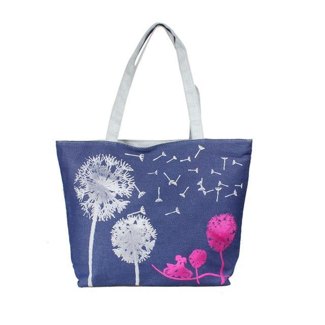 Canvas Printed Women Beach Shopping Tote Shoulder Hand Bag