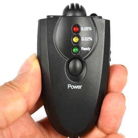 Mini Alcohol Breathalyzer with Flashlight and Key Chain