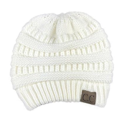 Soft Knit Beanie That's PERFECT for Ponytails & Buns