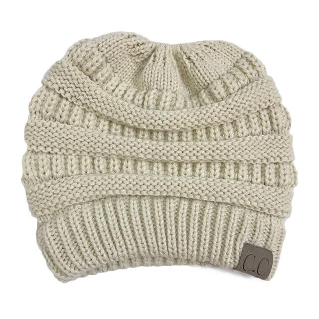 Soft Knit Beanie That's PERFECT for Ponytails & Buns