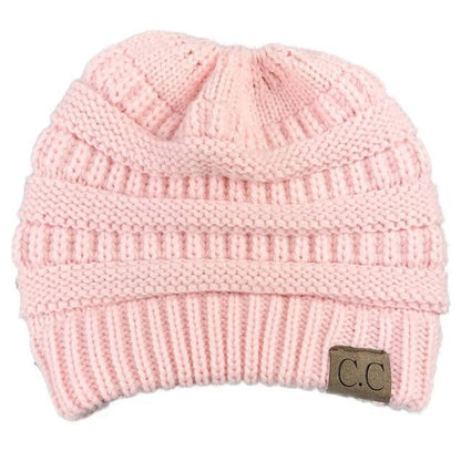 Soft Knit Beanie That's PERFECT for Ponytails & Buns