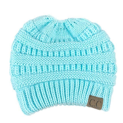 Soft Knit Beanie That's PERFECT for Ponytails & Buns