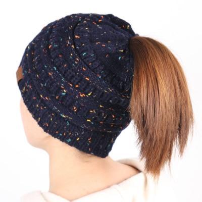 Soft Knit Beanie That's PERFECT for Ponytails & Buns