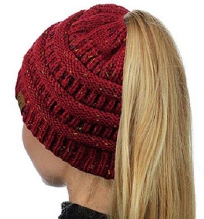 Soft Knit Beanie That's PERFECT for Ponytails & Buns