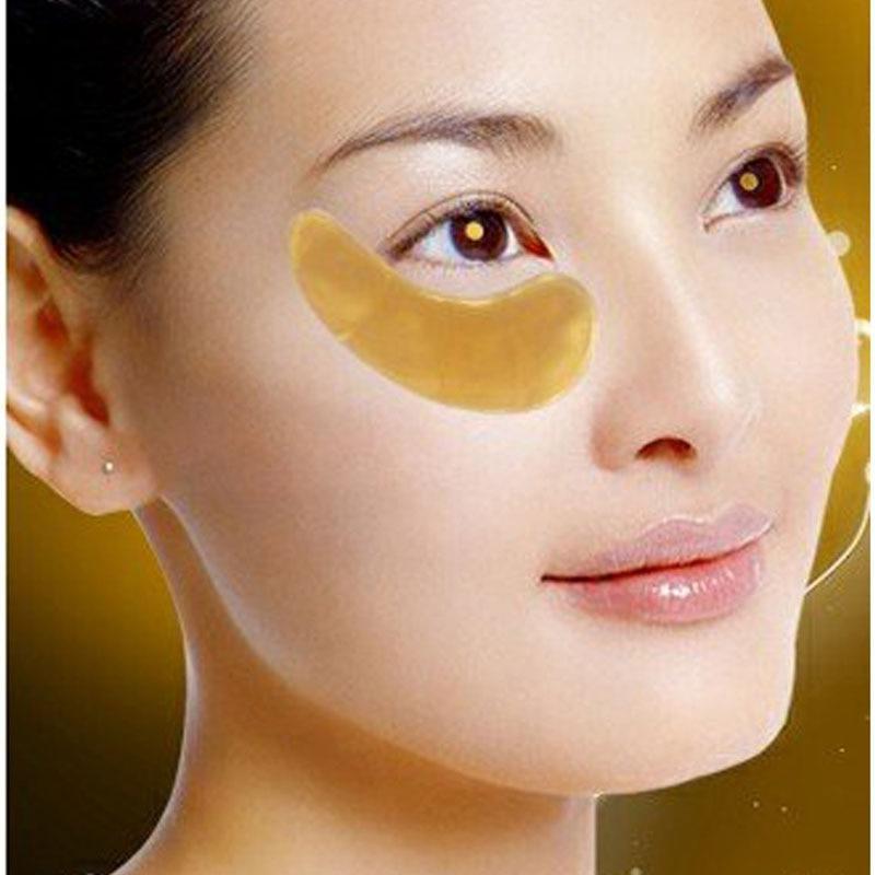 24K 30 Pcs Collagen Gold Eye Mask Golden Crystal Patches 30 pack