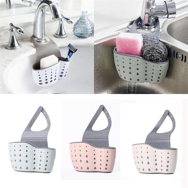 Hanging Sink Soap Sponge Drain Rack