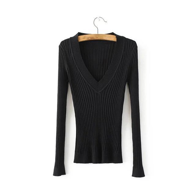 V-Neck Knitted Sweater