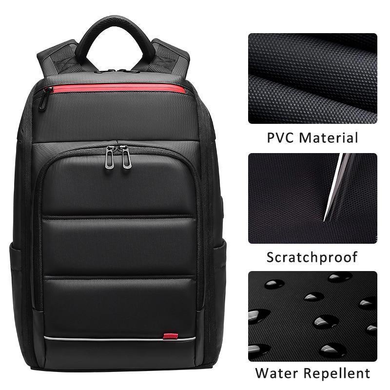 15.6 Inch Laptop Travel Backpack Water Repellent Functional Rucksack With USB Charging Port