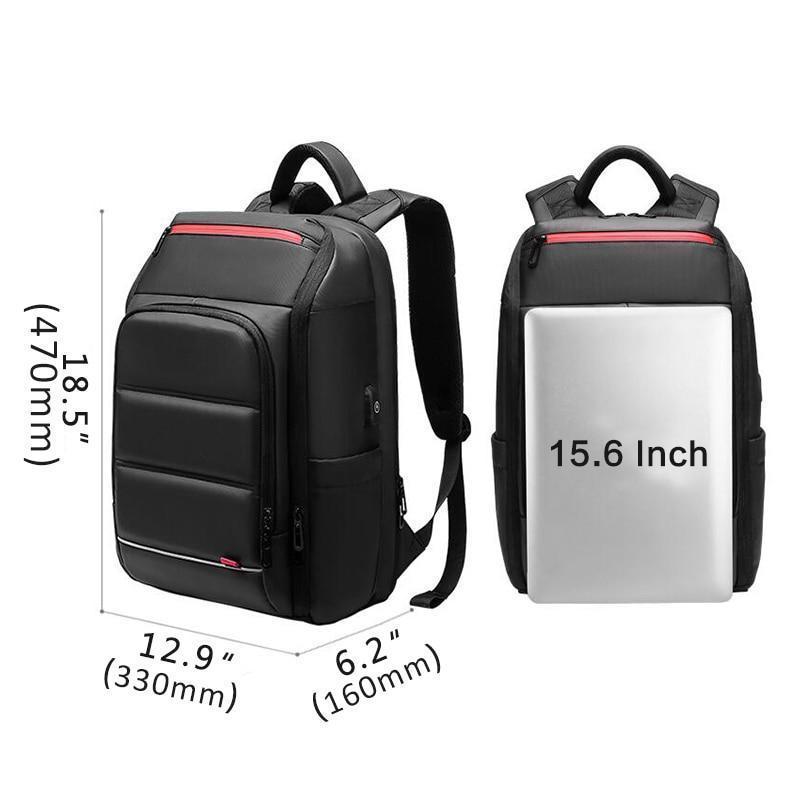 15.6 Inch Laptop Travel Backpack Water Repellent Functional Rucksack With USB Charging Port