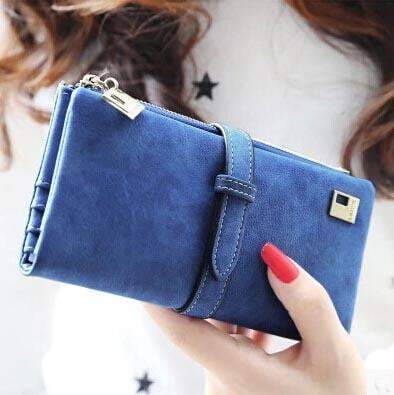 New Winter Fashion Trends Pumping  Frosted Multi-card position two fold wallet
