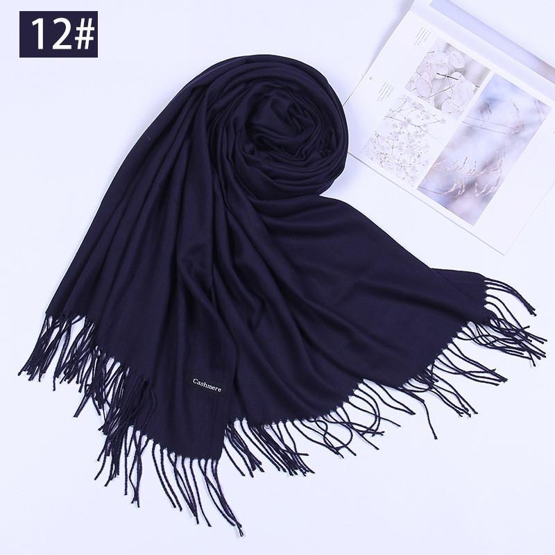 Black Series Super Soft Warm Scarf with Tassel