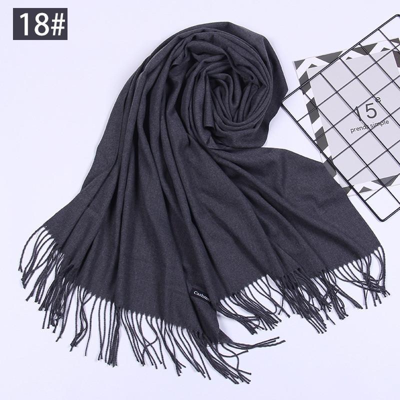 Black Series Super Soft Warm Scarf with Tassel