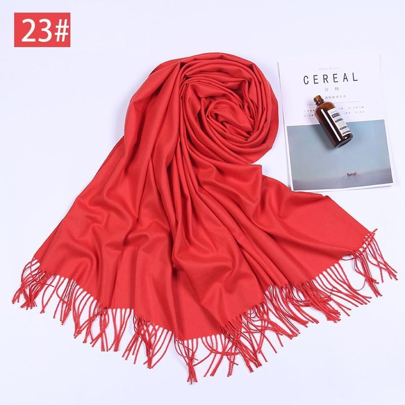 Red Series Super Soft Warm Scarf with Tassel