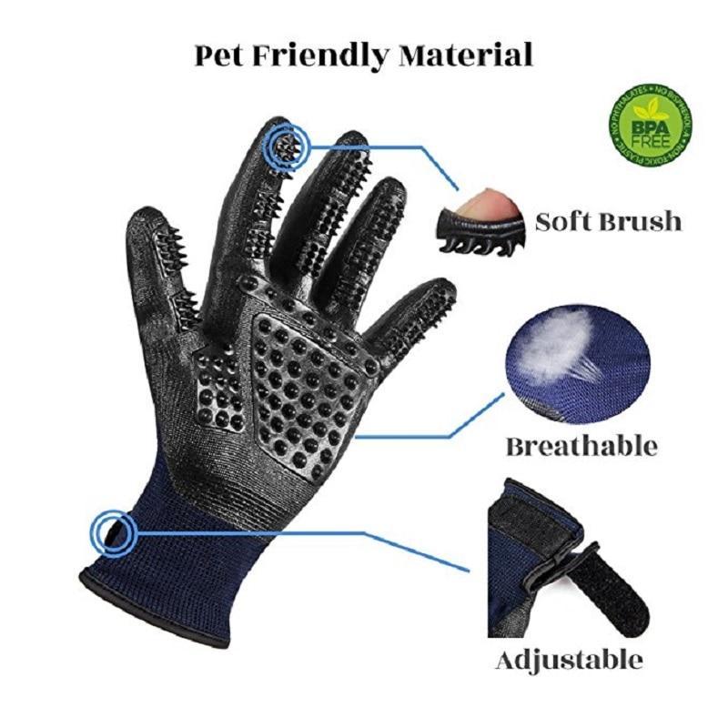 Hirundo Pet Grooming Massage Gloves / Hair Remover Tool (1 pair)