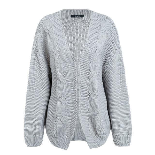 Elegant Twist  knitted Sweater Cardigan