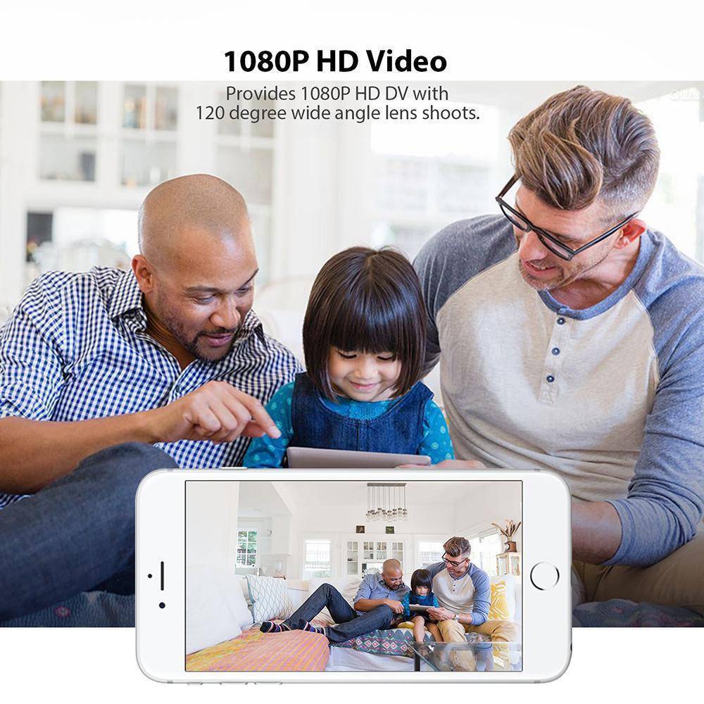 Super Mini Sticky Adhesive Full HD Pocket Camera 120 Degree Wide Angle 1080P 30FPS Wifi App Remote Control 8MP Auto Selfie