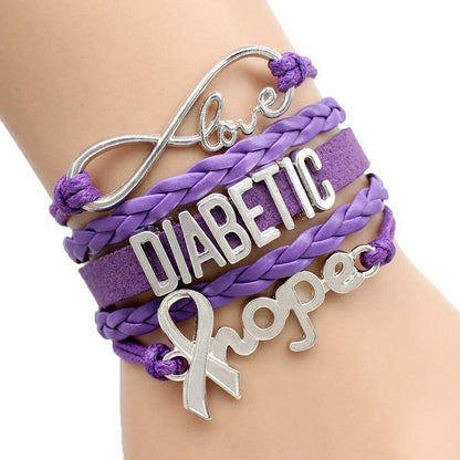 Womens Diabetic Medical Alert ID Bracelet - For Type 1 and Type 2 Diabetes