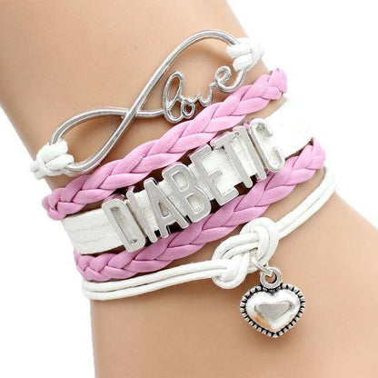 Womens Diabetic Medical Alert ID Bracelet - For Type 1 and Type 2 Diabetes