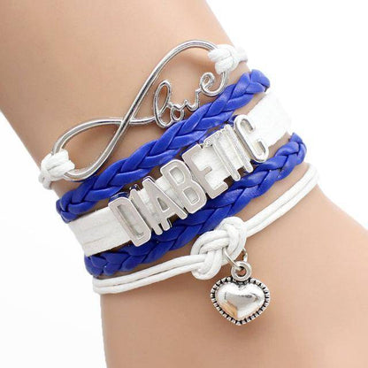 Womens Diabetic Medical Alert ID Bracelet - For Type 1 and Type 2 Diabetes