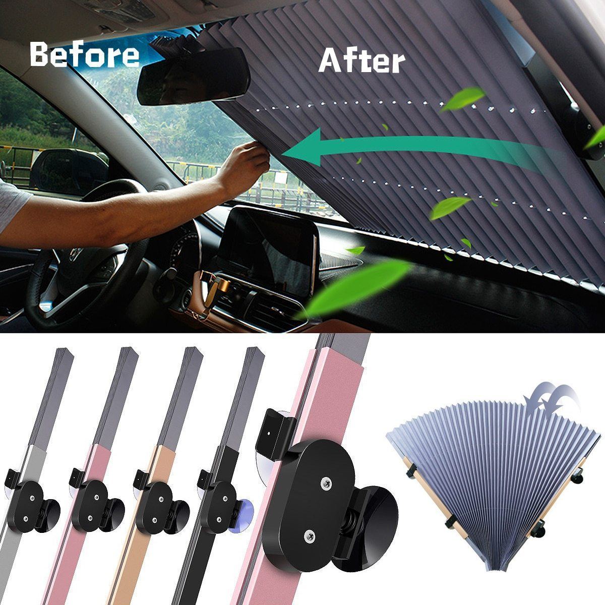 Car Windshield Retractable Sun Shade