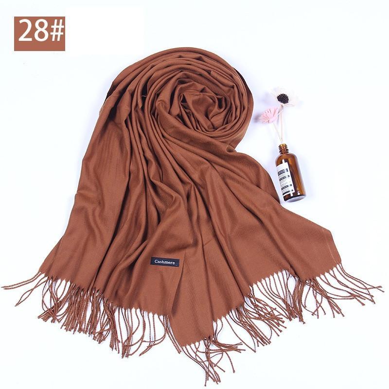 Brown Series Super Soft Warm Scarf with Tassel