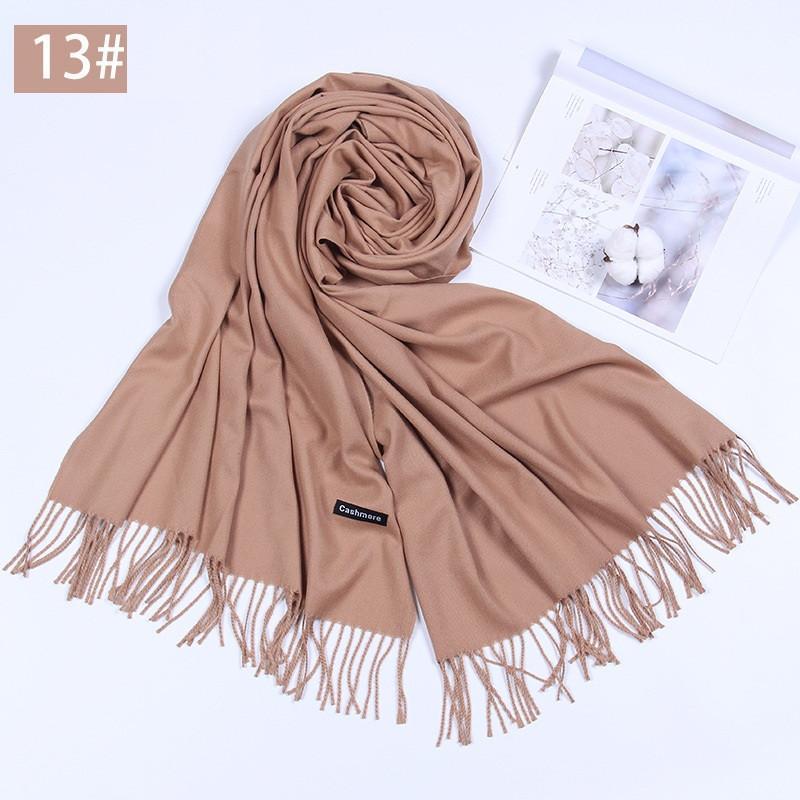 Brown Series Super Soft Warm Scarf with Tassel