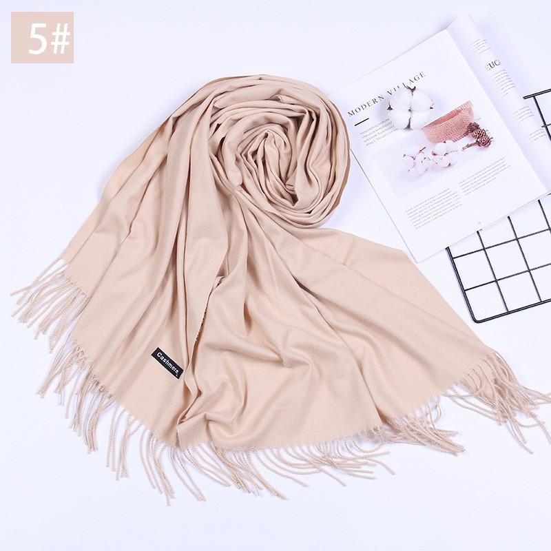 Brown Series Super Soft Warm Scarf with Tassel