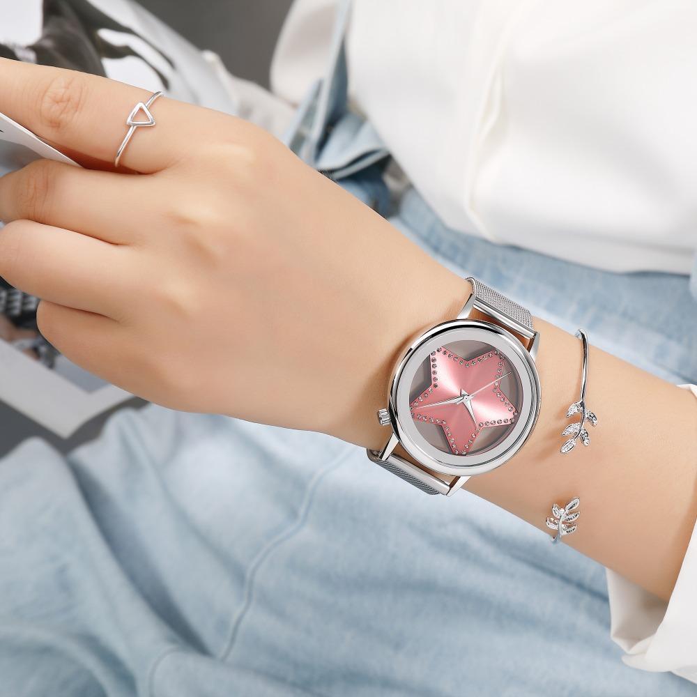 Shining Star Glory Hollow Luxury Designer Women Watch