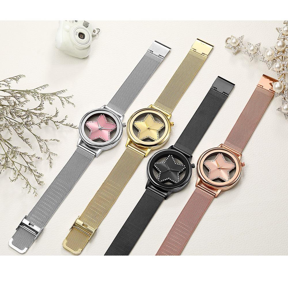 Shining Star Glory Hollow Luxury Designer Women Watch