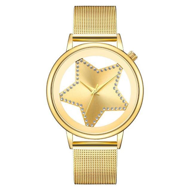 Shining Star Glory Hollow Luxury Designer Women Watch