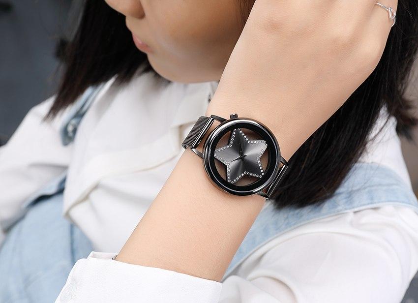 Shining Star Glory Hollow Luxury Designer Women Watch