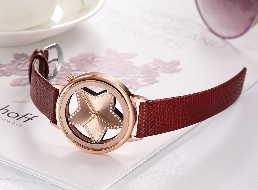 Shining Star Glory Hollow Luxury Designer Women Watch