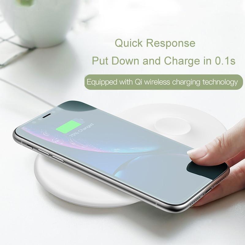 2 in 1 Wireless Charger Pad For Apple Watch iPhone X Xs Max XR Desktop Fast Wireless Charging Charger Born for Apple Fans