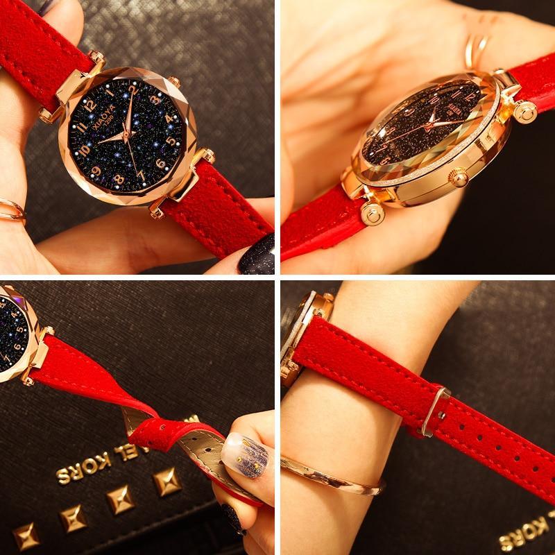 Multiple Colors Galaxy Star Designer Women's Bracelet Watch