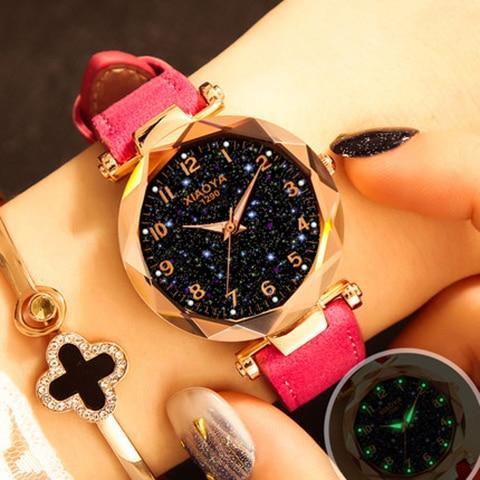 Multiple Colors Galaxy Star Designer Women's Bracelet Watch