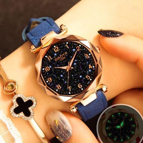 Multiple Colors Galaxy Star Designer Women's Bracelet Watch