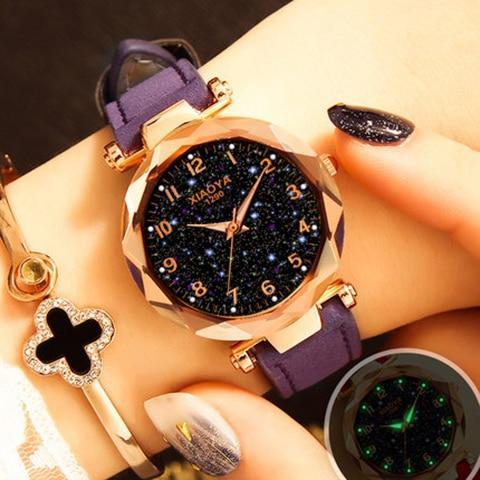 Multiple Colors Galaxy Star Designer Women's Bracelet Watch