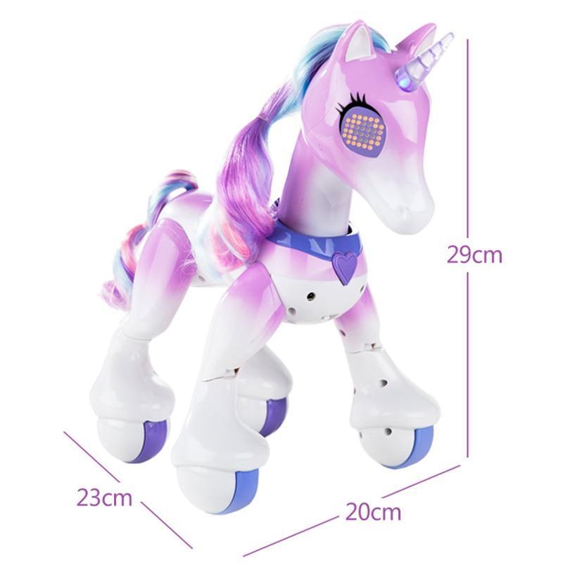 Interactive Robot Unicorn Toy – Rechargeable Programmable Touch Sound Pet for Kids