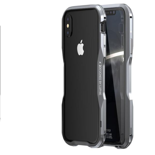 New Metal Shockproof Premium Frame Case w/ Sound Chamber - Aluminum Frame for iPhone 7 8 X XS XR Series