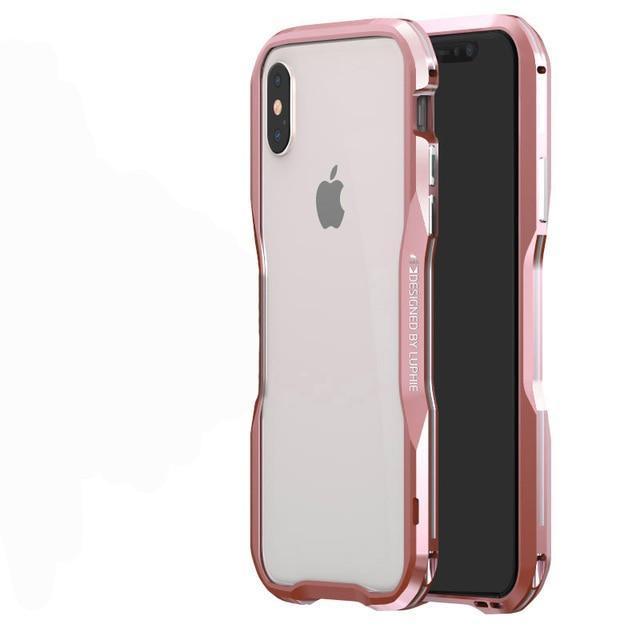 New Metal Shockproof Premium Frame Case w/ Sound Chamber - Aluminum Frame for iPhone 7 8 X XS XR Series