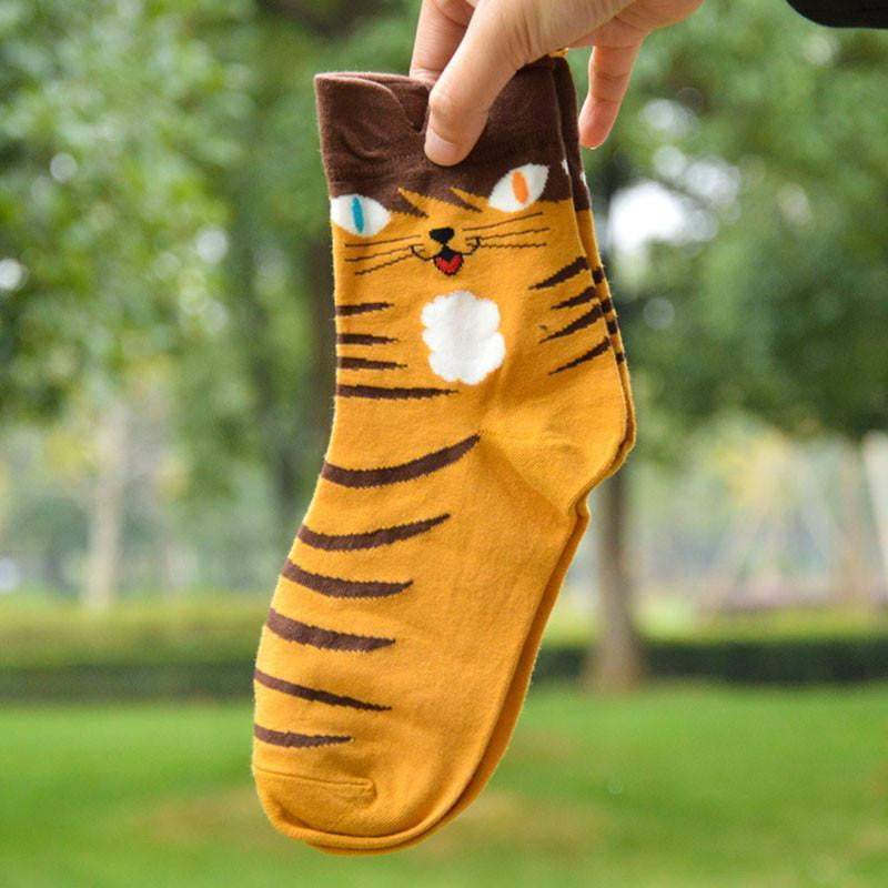 Hot Cartoon Animal Stripped Cotton Socks
