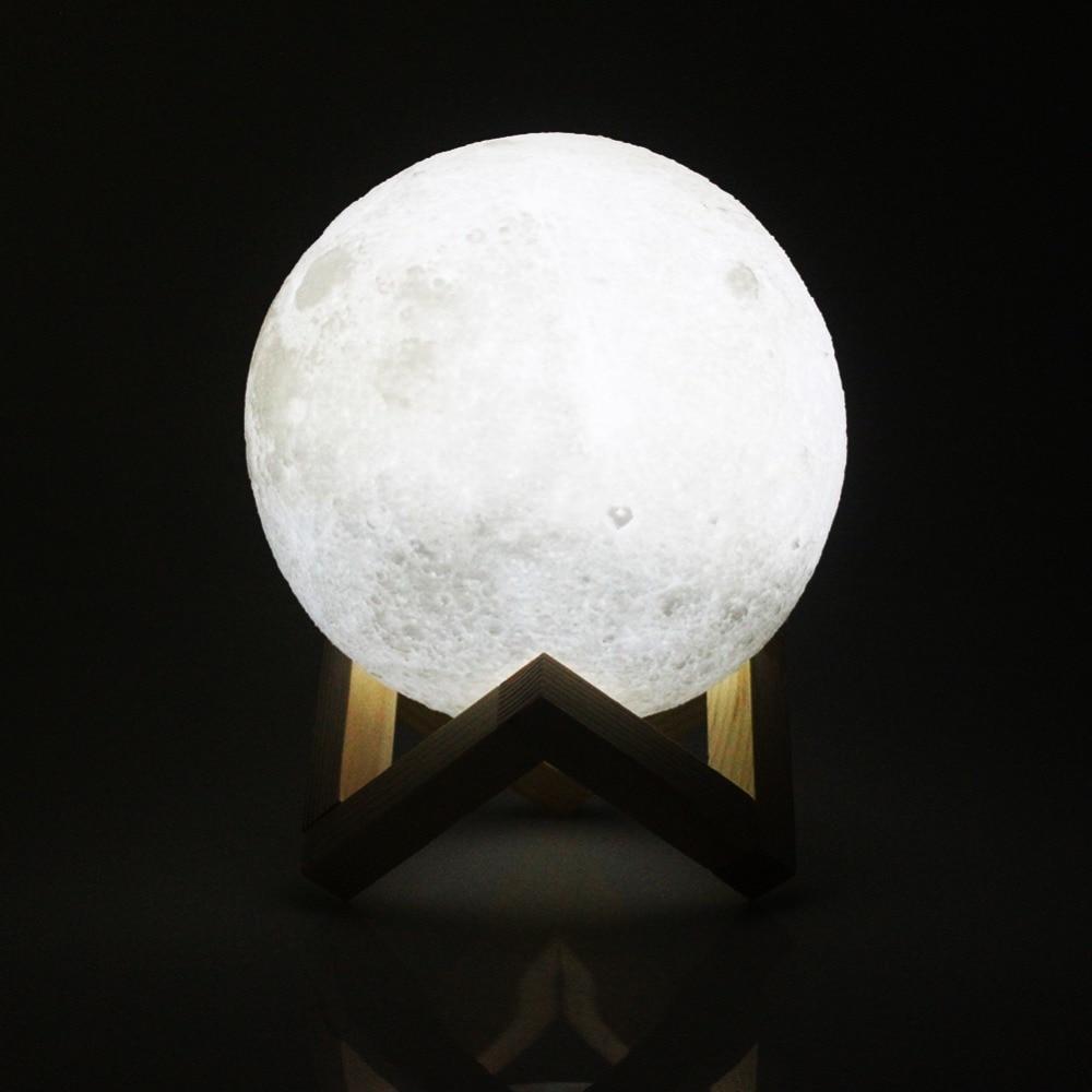 Rechargeable Wireless Dual Color Lunar Full Moon Night LED Lamp